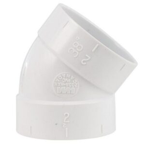 Kolano 38 stopni PVC (2038-HXH), instalacja odkurzacze centralne