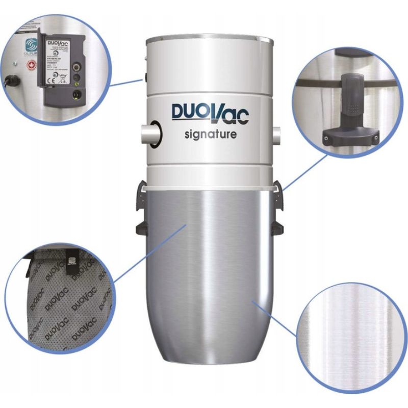 Pakiet odkurzacz centralny Duovac Signature z zestawem do sprzątania PAKLV45430DV z wężem z włącznikiem On/Off, dł. 9,1mb - obrazek 2
