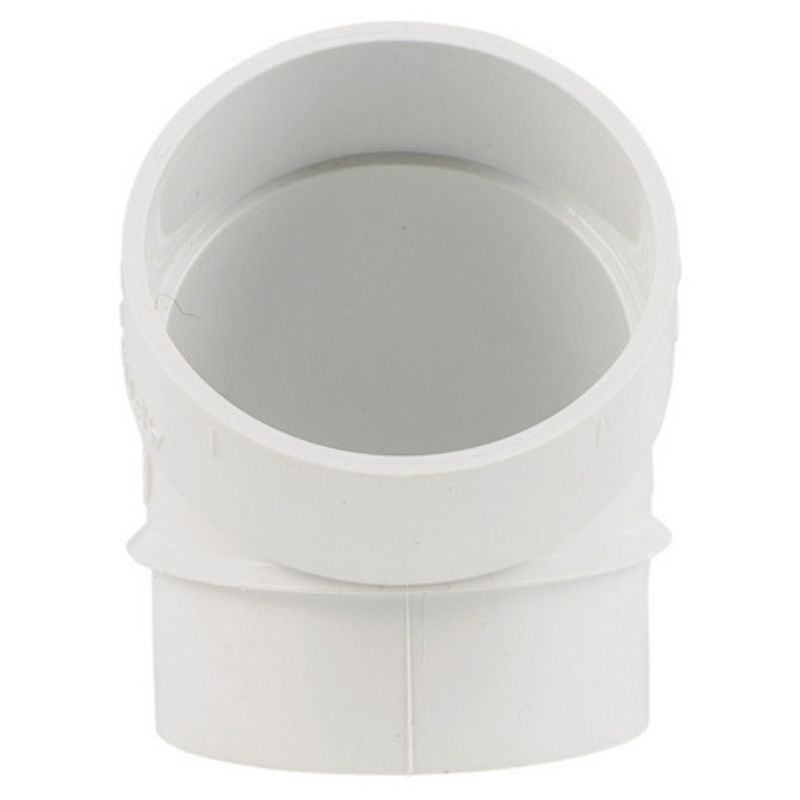 Kolano 45 stopni jednokielichowe PVC (SV8060), instalacja odkurzacze centralne - obrazek 2
