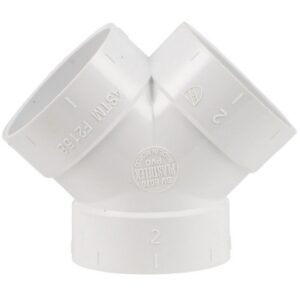 Trójnik rozgałęźny 2x45 stopni PVC (2145; SV8070), instalacja odkurzacze centralne