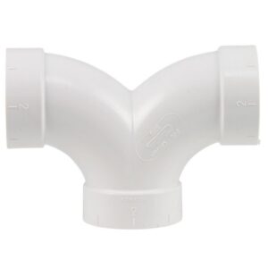 Trójnik 2x90 stopni PVC, instalacja odkurzacze centralne