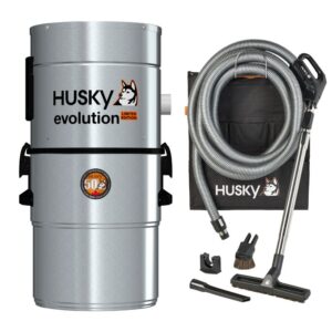 Pakiet odkurzacz centralny HUSKY EVOLUTION z zestawem do sprzątania PAKLV4530HU z wężem z włącznikiem On/Off, dł. 9,1mb