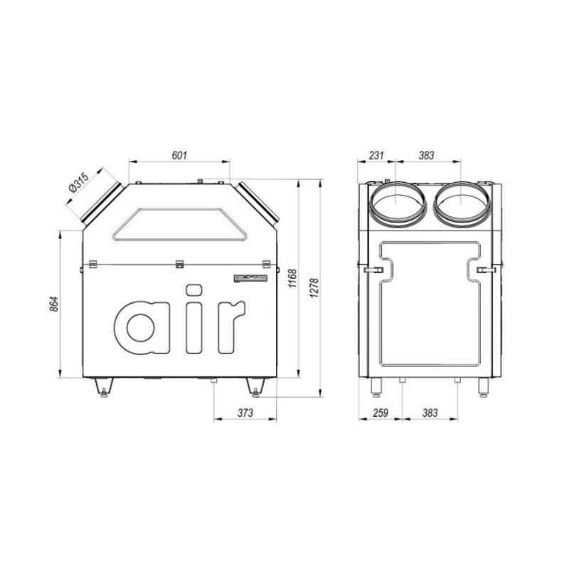 Centrala Wentylacyjna TopVac 800U, 1000U, 1200U - obrazek 3