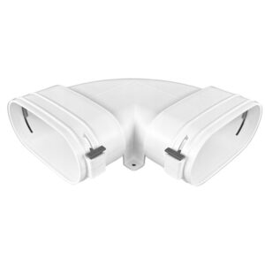 Kolano poziome o przekroju owalnym systemu płaskiego TopFlex 52mm x 117mm