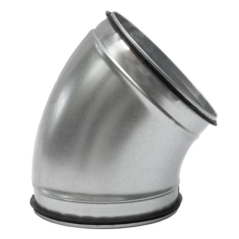 Kolano tłoczone z uszczelką kąt 45° ocynkowane - obrazek 2