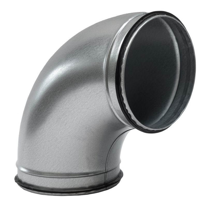 Kolano tłoczone z uszczelką kąt 90° ocynkowane