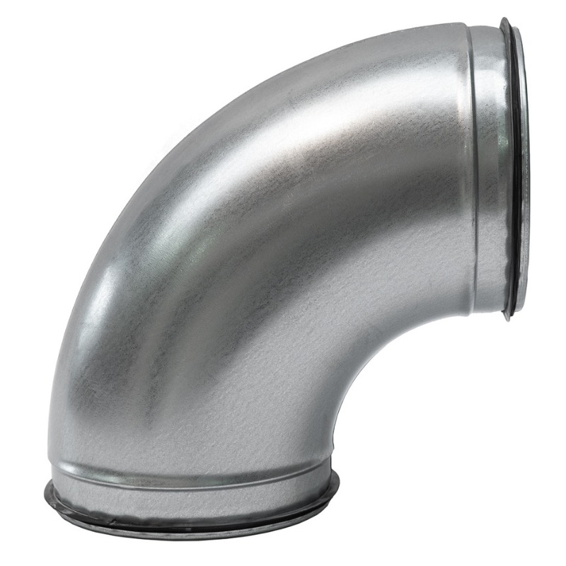 Kolano tłoczone z uszczelką kąt 90° ocynkowane - obrazek 2