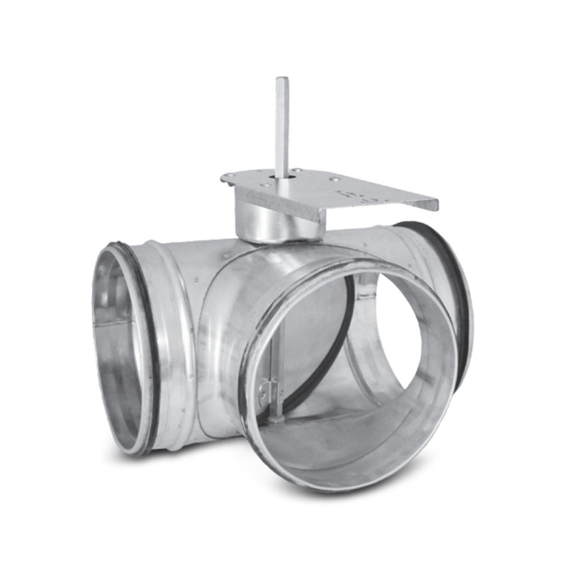 Przepustnica pod siłownik prosta szczelna ocynkowana