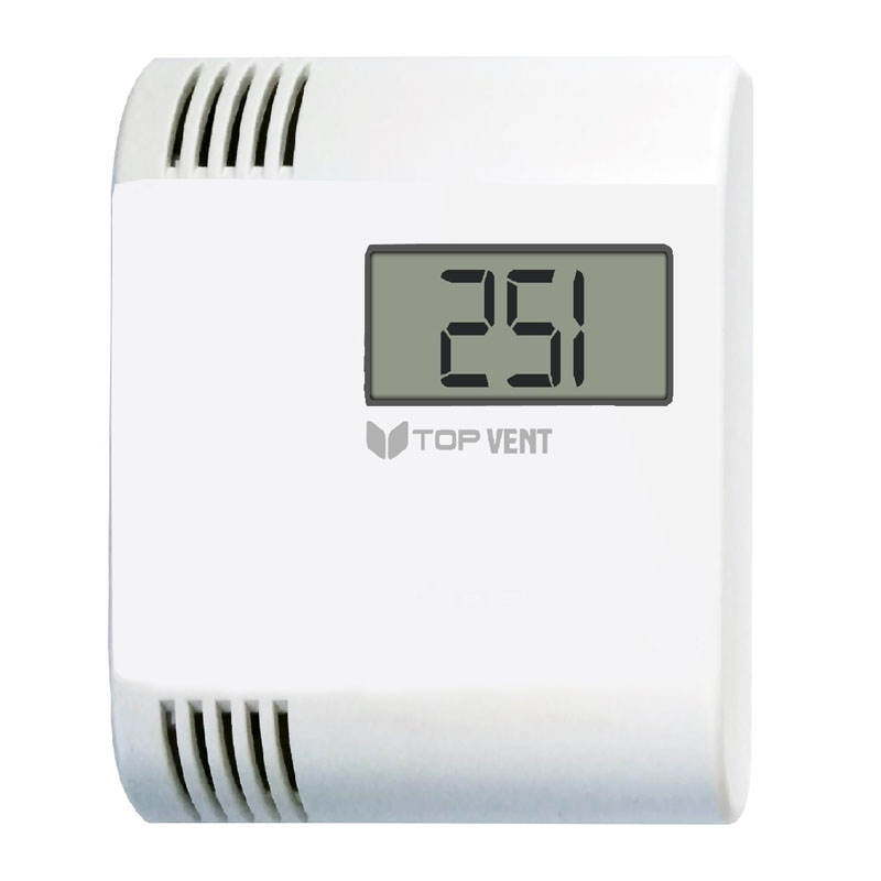 Czujnik CO2 z zasilaczem, przewodowy do centrali wentylacyjnych TopVac VCF/HCF/FCF/U