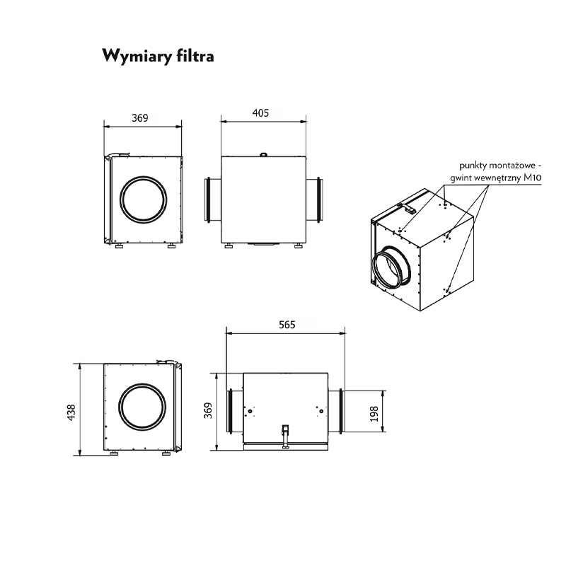 Filtr kanałowy CLEAN AIR TOP do centrali wentylacyjnych TopVac VEN/VCF/HCF/FCF/U - obrazek 4