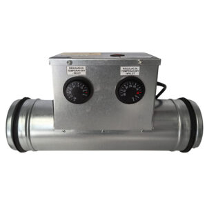 Nagrzewnica elektryczna kanałowa 400W DN125 z przewodem zasilającym i obejmami montażowymi do centrali wentylacyjnej TopVac Eko 260GV