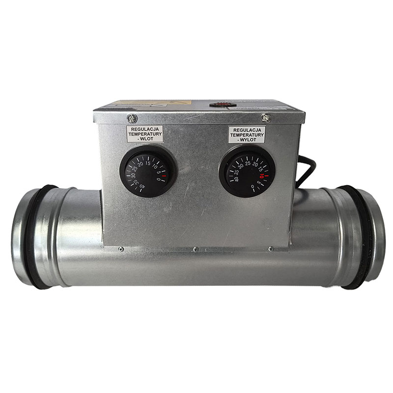 Nagrzewnica elektryczna kanałowa 400W DN125 z przewodem zasilającym i obejmami montażowymi do centrali wentylacyjnej TopVac Eko 260GV