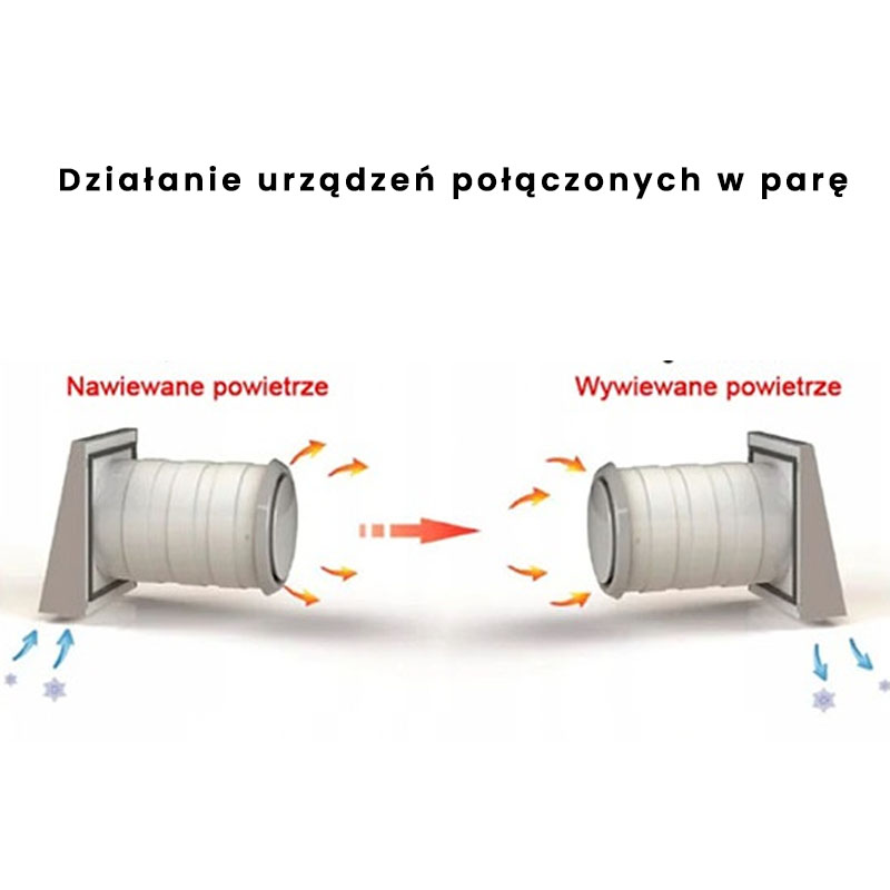 Rekuperator Decentralny TopVac ECO 50 m3/h - obrazek 3