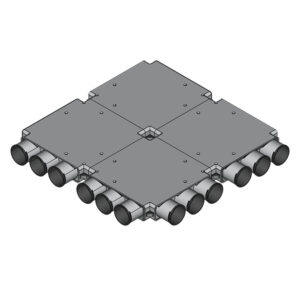 Rozdzielacz jednorzędowy TopFlex DN200/DN75 x 12 / 4-modułowy