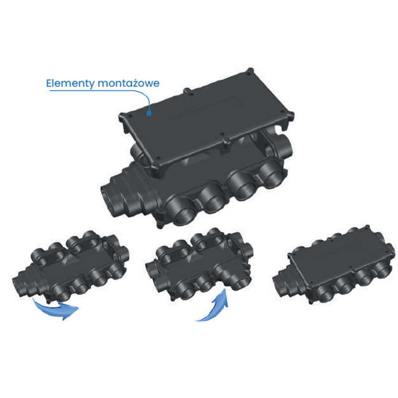Rozdzielacz Przelotowy Jednorzędowy z EPP (4+2+4) - obrazek 3