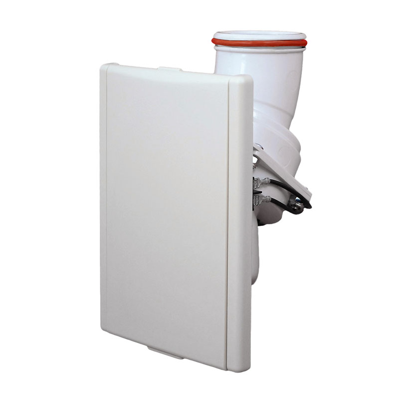 Gniazdo ssące HAH białe z mechanizmem blokady węża i włącznikiem On/Off