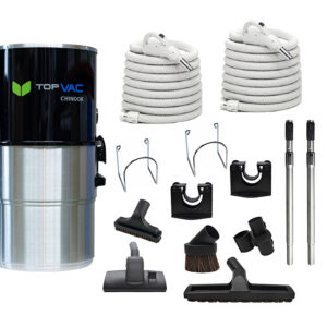 Pakiet Promocyjny odkurzacz centralny TopVac CHINOOK z 2 x zestaw do sprzątania z wężem z włącznikiem On/Off, dł. 9,1mb