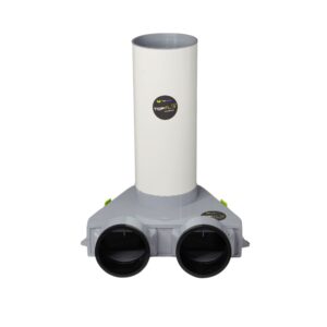 Skrzynka rozprężna TopFlex Premium DN125/2 x DN90 z przedłużką - montaż pod stropem