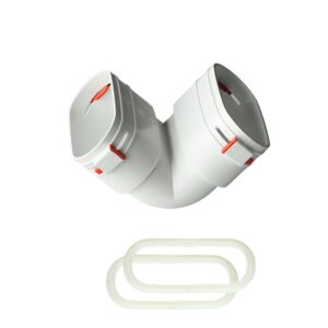Kolano pionowe system płaski TopFlex 52mm x 117mm (komplet z uszczelkami, klipsami)